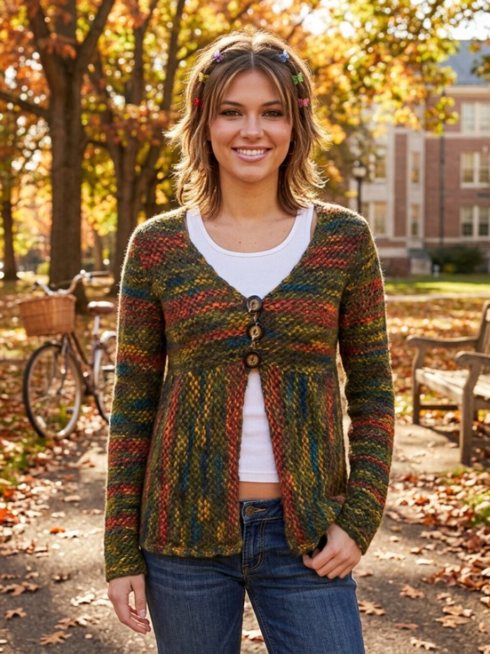 Vtg Y2k Babydoll Coquette Whimsigoth Open Cardigan Forest Fairy